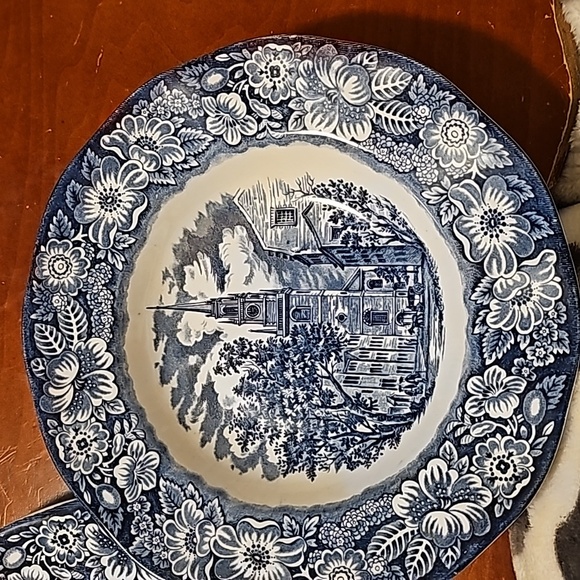 Staffordshire Ironstone place settings..set of plate, bowl, and salad plate - Picture 3 of 6